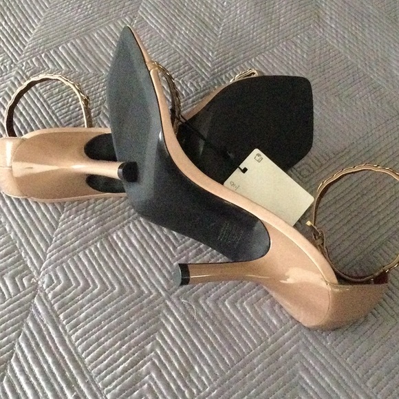 Zara size 10 (EU 41) tan leather sandals with high heels for women - Picture 7 of 9